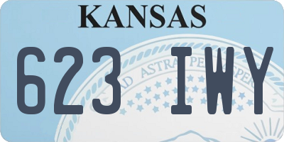 KS license plate 623IWY