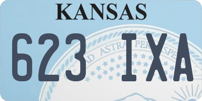 KS license plate 623IXA