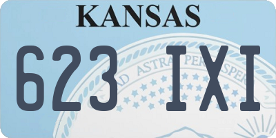 KS license plate 623IXI