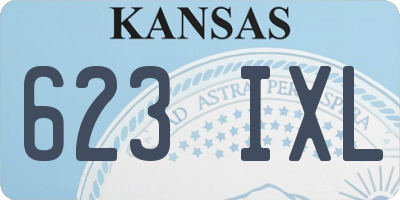 KS license plate 623IXL