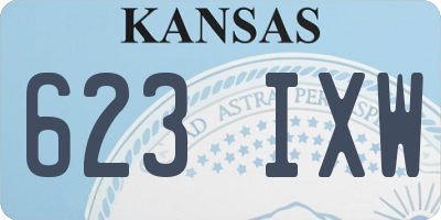 KS license plate 623IXW