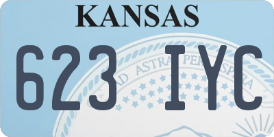 KS license plate 623IYC