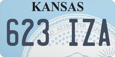 KS license plate 623IZA