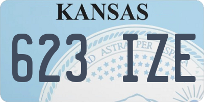 KS license plate 623IZE