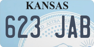 KS license plate 623JAB
