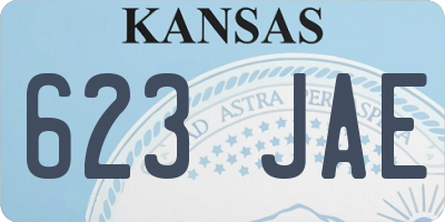KS license plate 623JAE