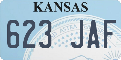 KS license plate 623JAF