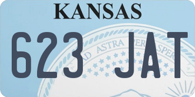 KS license plate 623JAT