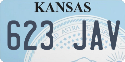 KS license plate 623JAV