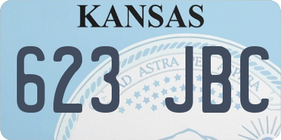 KS license plate 623JBC