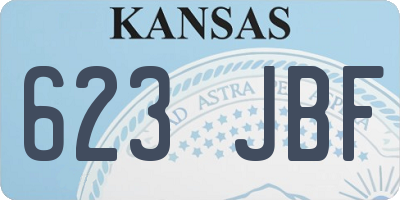 KS license plate 623JBF