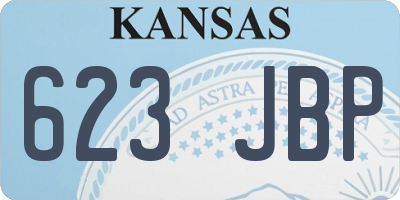 KS license plate 623JBP