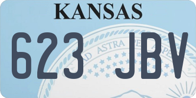 KS license plate 623JBV