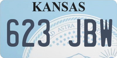 KS license plate 623JBW