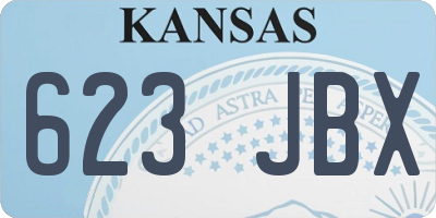 KS license plate 623JBX