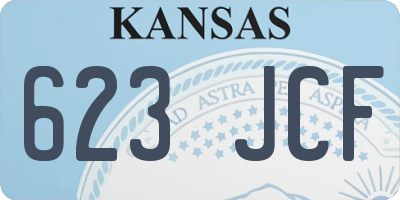 KS license plate 623JCF