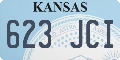 KS license plate 623JCI