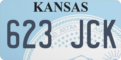 KS license plate 623JCK