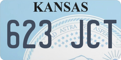 KS license plate 623JCT