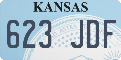 KS license plate 623JDF