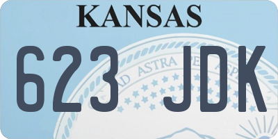 KS license plate 623JDK