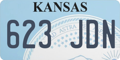 KS license plate 623JDN
