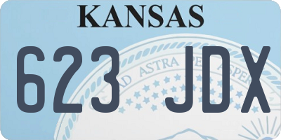KS license plate 623JDX