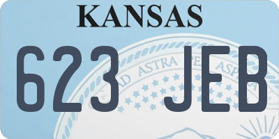 KS license plate 623JEB