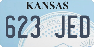 KS license plate 623JED