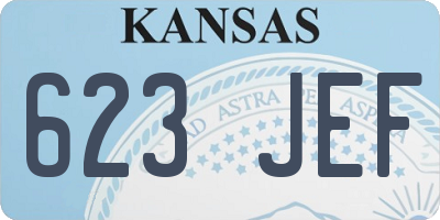 KS license plate 623JEF