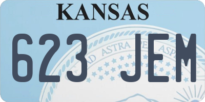 KS license plate 623JEM