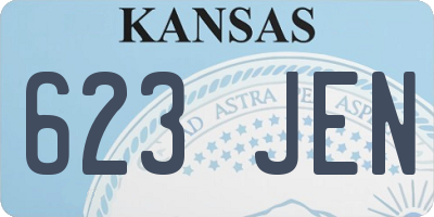KS license plate 623JEN