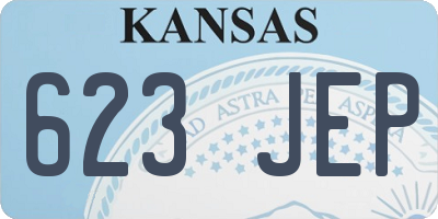 KS license plate 623JEP