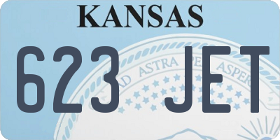 KS license plate 623JET