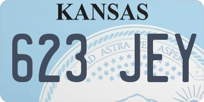 KS license plate 623JEY