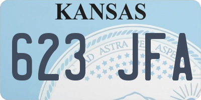 KS license plate 623JFA