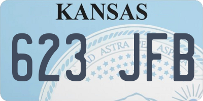 KS license plate 623JFB