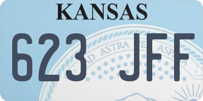 KS license plate 623JFF