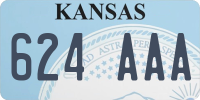 KS license plate 624AAA