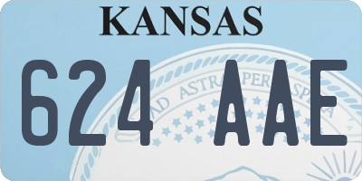 KS license plate 624AAE
