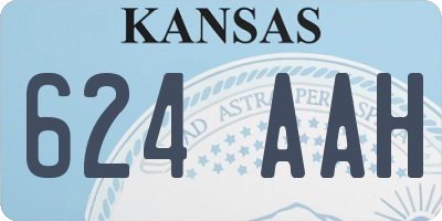 KS license plate 624AAH