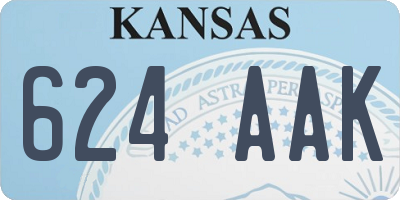 KS license plate 624AAK