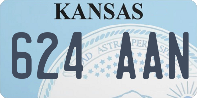 KS license plate 624AAN