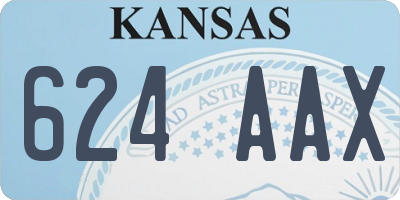 KS license plate 624AAX