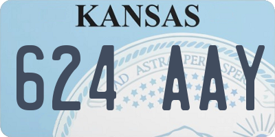 KS license plate 624AAY