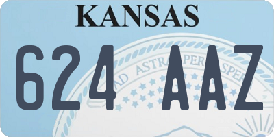 KS license plate 624AAZ