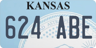 KS license plate 624ABE