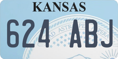 KS license plate 624ABJ