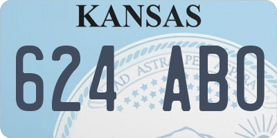 KS license plate 624ABO