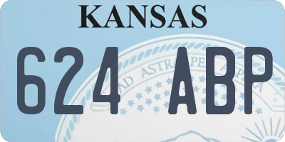 KS license plate 624ABP